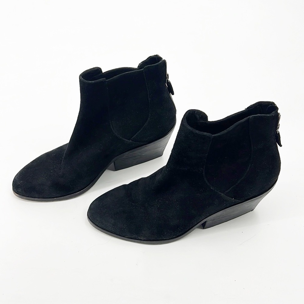 EILEEN Fisher Peer Black Suede Ankle Booties size 7.5 - Picture 14 of 14